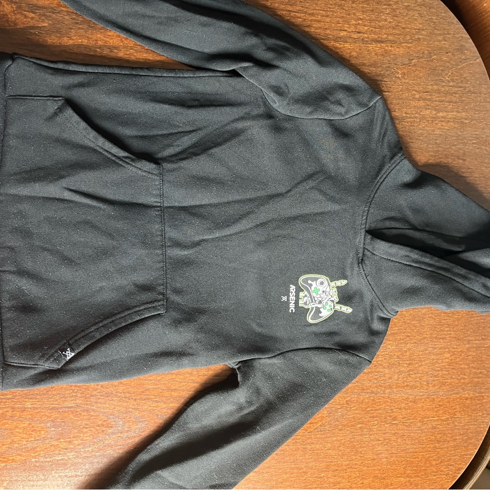 Arsenic Black Hoodie with Graphic Design